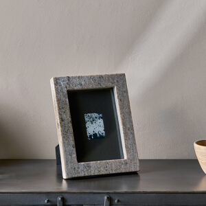 Nkuku Dalya Marble Photo Frame Light Grey